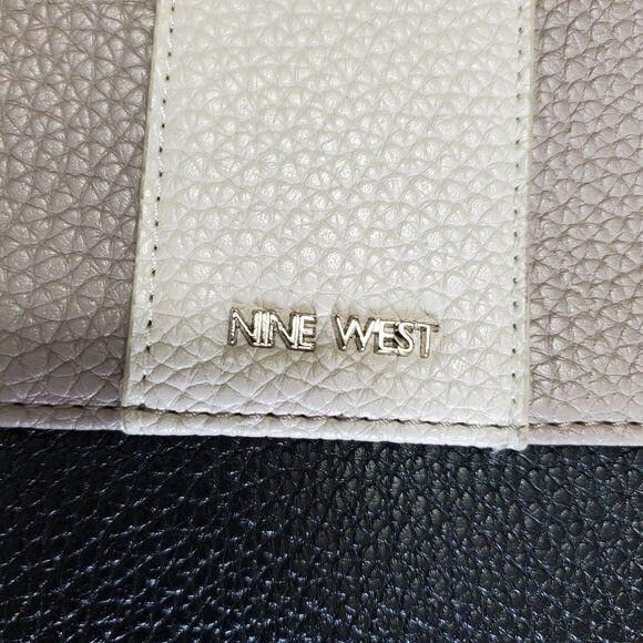 Nine West black Tan and Cream Crossbody Bag Silver Tone Accents - Picture 8 of 8